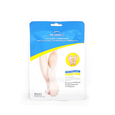 Jigott Vita Solution 12 Brightening Foot Peeling Pack Очищающая маска-носочки для ног  2*15мл