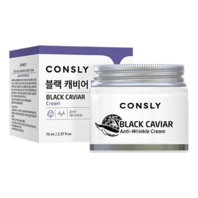 CONSLY Black Caviar Anti-Wrinkle Cream Крем для лица против морщин с экстрактом черной икры 70мл