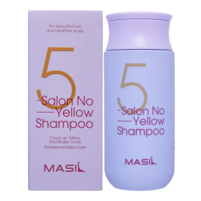 MASIL 5 SALON NO YELLOW SHAMPOO Тонирующий шампунь для осветлённых волос против желтизны 150мл