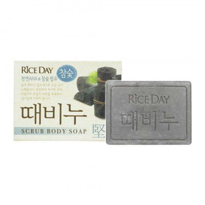 LION Scrub body soap charcoal Мыло-скраб для тела с древесным углем 100г