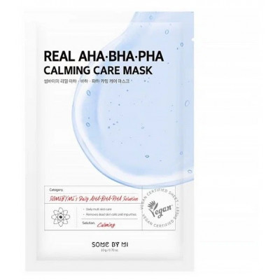 SOME BY MI REAL AHA-BHA-PHA CALMING CARE MASK Успокаивающая тканевая маска для лица с кислотами 20г