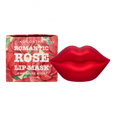 KOCOSTAR PREMIUM ROMANTIC ROSE LIP MASK - VEGAN Увлажняющая маска для губ с гидролатом розы