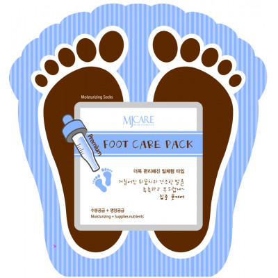 MJCARE PREMIUM FOOT CARE PACK Увлажняющая маска-носочки для ног 33,6г