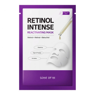 SOME BY MI RETINOL INTENSE REACTIVATING MASK Интенсивная антивозрастная тканевая маска для лица с ретинолом 22г
