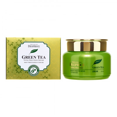 DEOPROCE PREMIUM GREEN TEA TOTAL SOLUTION CREAM Крем для лица с экстрактом зелёного чая 100мл