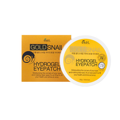 EKEL Hydrogel Eye Patch Gold Snail Гидрогелевые патчи под глаза с муцином улитки и золотом 60 шт