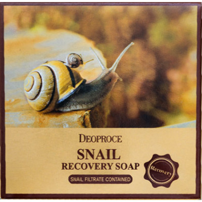 DEOPROCE Snail Recovery Soap Восстанавливающее туалетное мыло с муцином улитки 100г