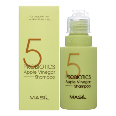 MASIL 5 PROBIOTICS APPLE VINEGAR SHAMPOO Шампунь против перхоти с яблочным уксусом и пробиотиками 50мл