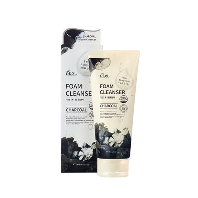 EKEL Foam Cleanser Charcoal Пенка для умывания с экстрактом древесного угля 180мл