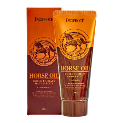 DEOPROCE HAND&BODY - HORSE OIL Крем для рук и тела с лошадиным жиром 100мл