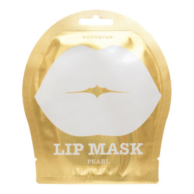 KOCOSTAR PEARL LIP MASK Смягчающая гидрогелевая маска для губ с экстрактом жемчуга