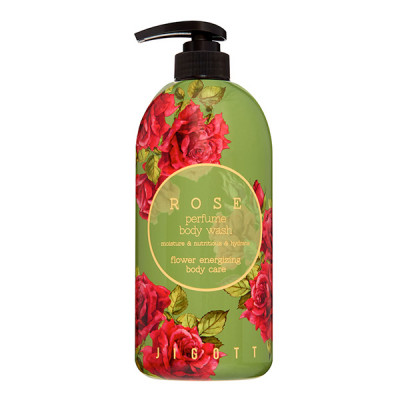 Jigott Rose Perfume Body Wash Парфюмированный гель для душа с экстрактом розы  750мл