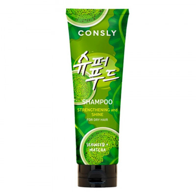 CONSLY Seaweed & Matcha Shampoo for Strength & Shine Шампунь с экстрактами водорослей и зеленого чая Матча для силы и блеска волос 250мл