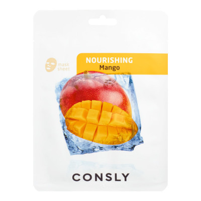 CONSLY Mango Nourishing Mask Pack Питательная тканевая маска с экстрактом манго 20мл