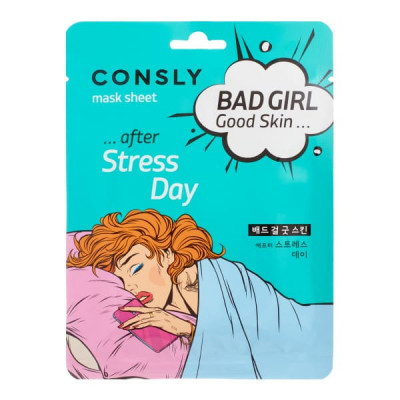 CONSLY BAD GIRL - Good Skin after Stress Day Mask Sheet Тканевая маска BAD GIRL - Good Skin после тяжелого дня 23мл