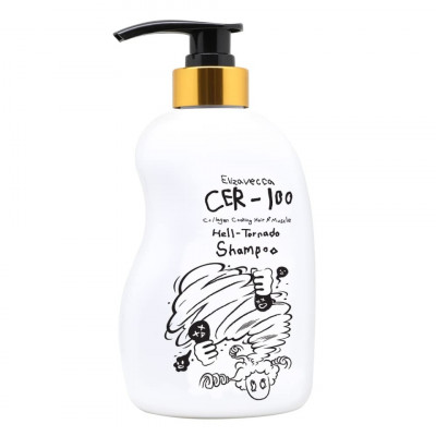 Elizavecca CER-100 collagen hair a+ muscle tornado shampoo Шампунь для волос с коллагеном 500мл