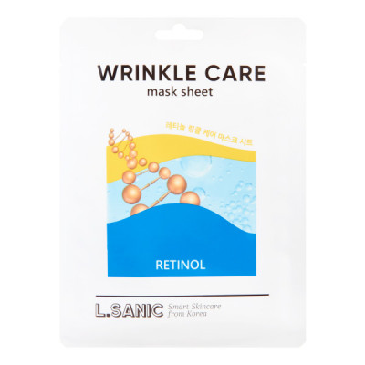 L.SANIC Retinol Wrinkle Care Mask Sheet Омолаживающая тканевая маска с ретинолом 25мл