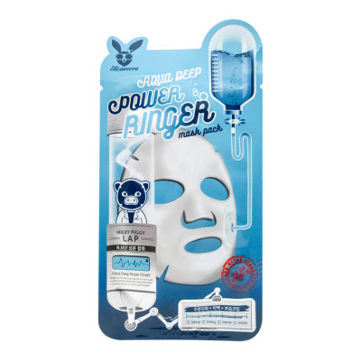Elizavecca Power Ringer Mask Pack Aqua Deep Увлажняющая маска для лица с гиалуроновой кислотой 23мл