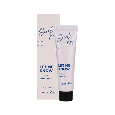 secret Key CC cream LET ME KNOW SPF50+ РА+++ CС крем для лица солнцезащитный осветляющий 30мл